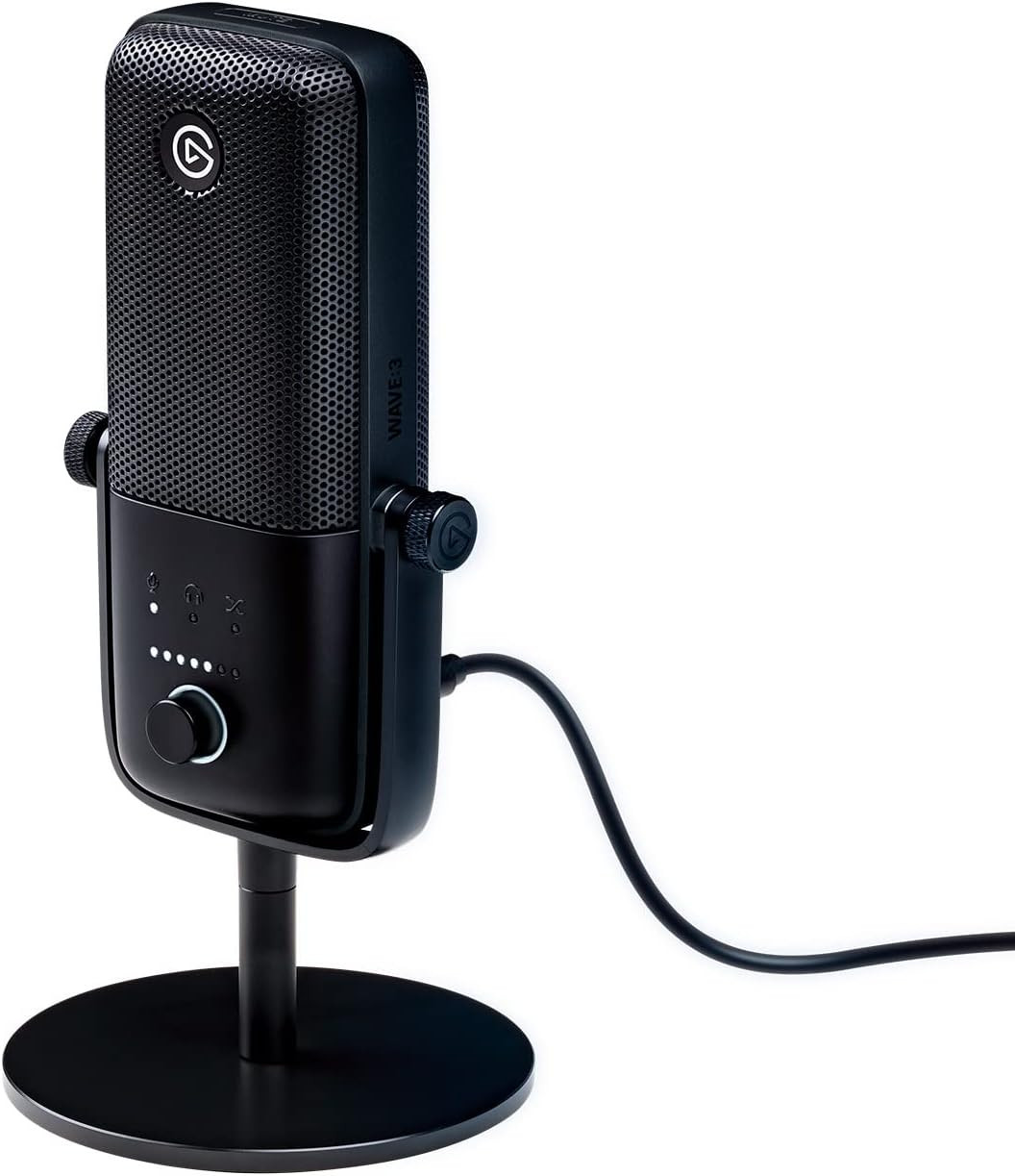 Wave:3 – Premium Studio Quality USB Condenser Microphone for Streaming, Podcast,