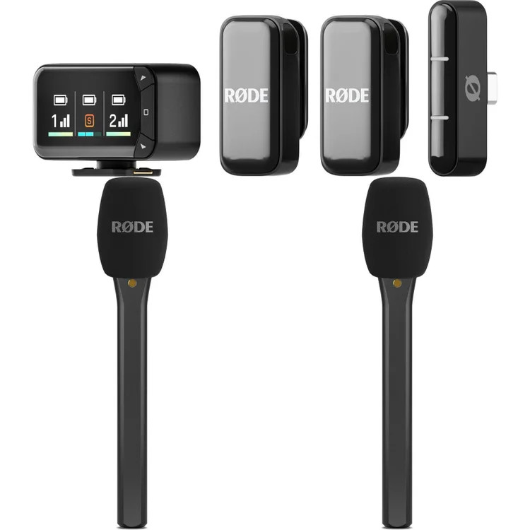 Rode Wireless Micro Camera Microphone Kit with Handheld Adapters – USB-C, Black