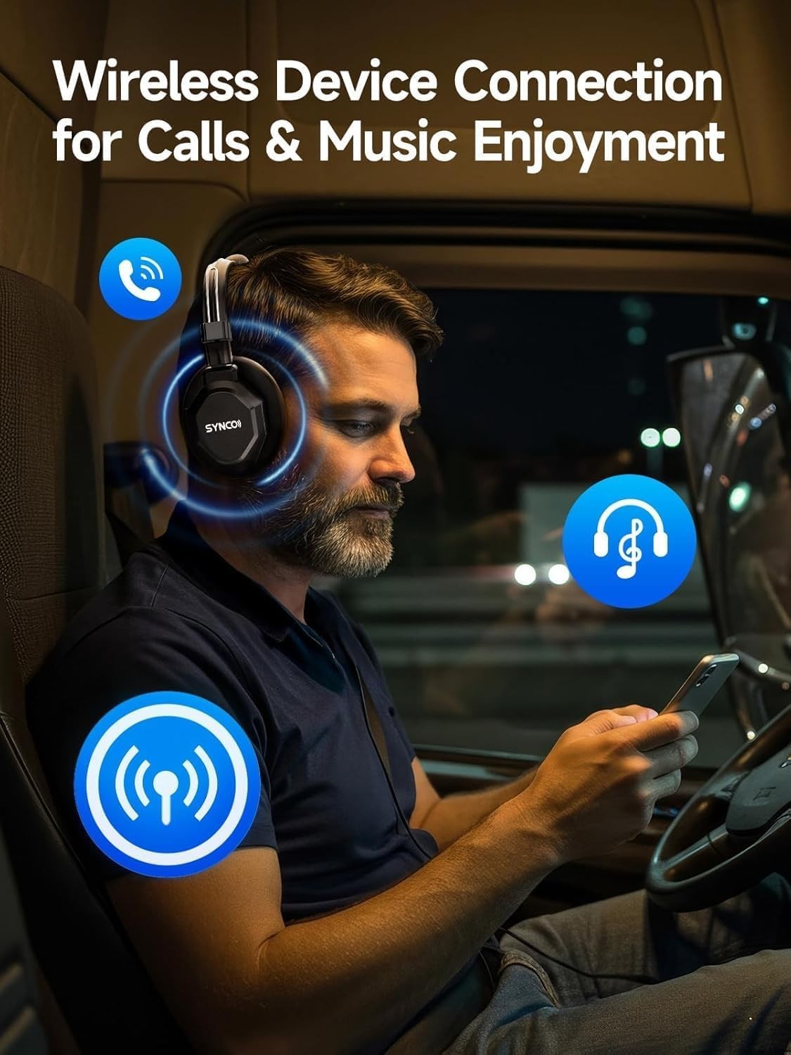 SYNCO Xtalk XMax1 Wireless Intercom Headset 2.4GHz Full-Duplex Noise Cancelling