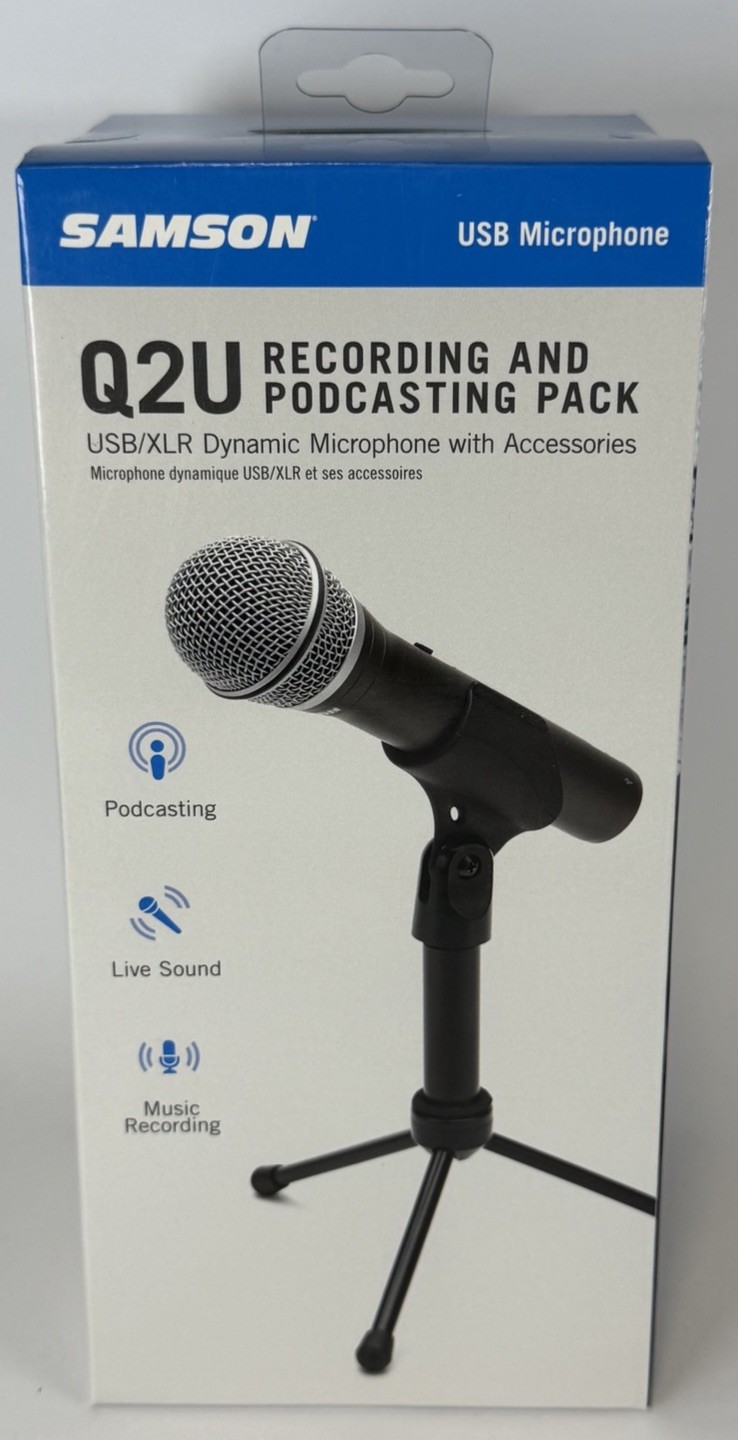 SAMSON Q2U RECORDING & PODCASTING MICROPHONE PACK *NEW*