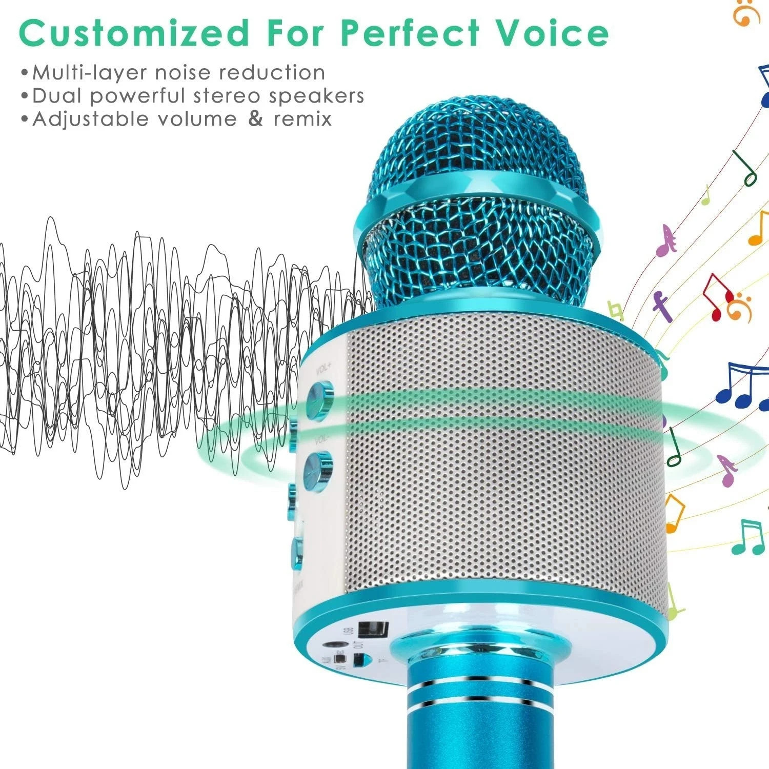 Microphone for Kids – Portable Mic Speaker Recorder ST-2