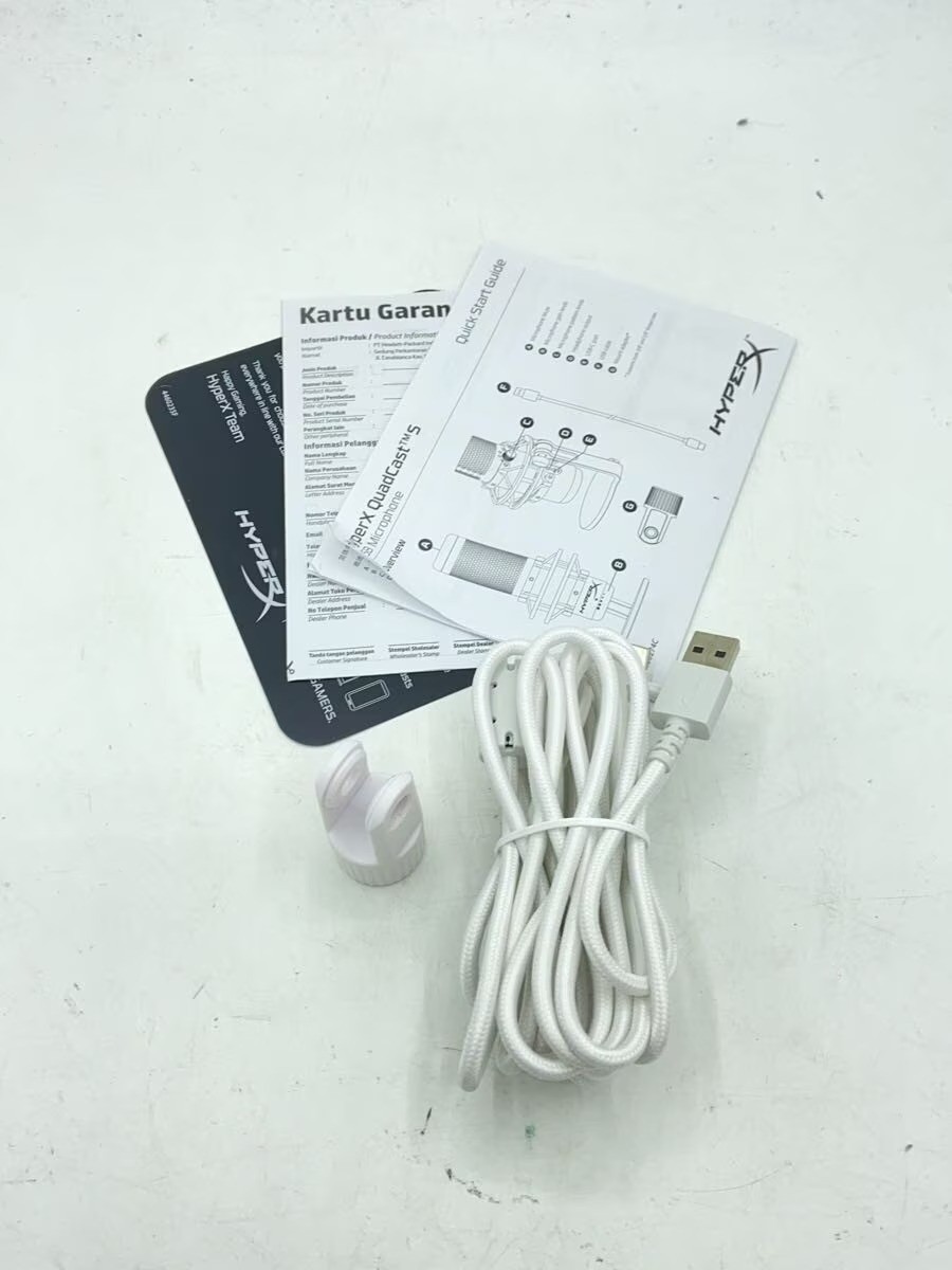 HyperX QuadCast S Standalone Microphone RGB Lighting White 519P0AA from Japan