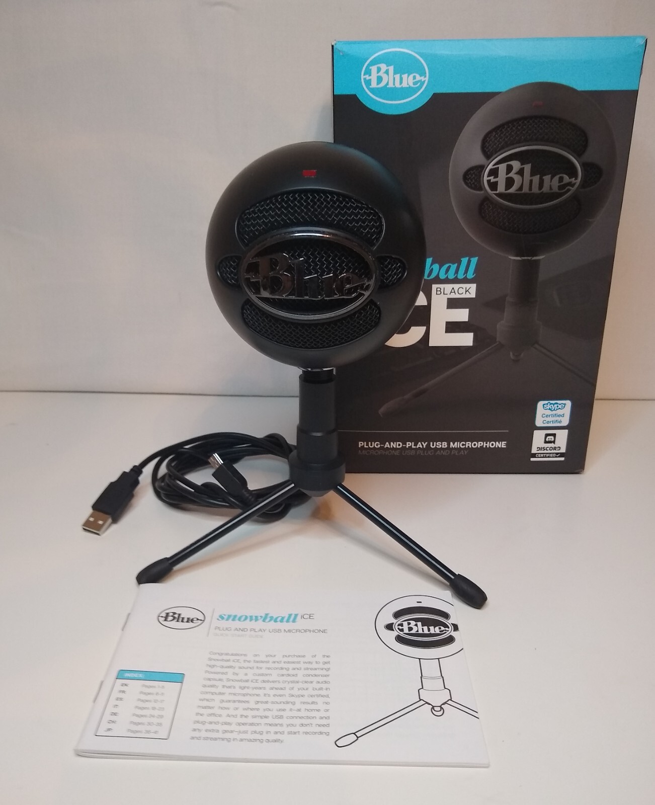Blue Snowball iCE USB Condenser Microphone 40Hz To 18kHz Windows/Mac, Black