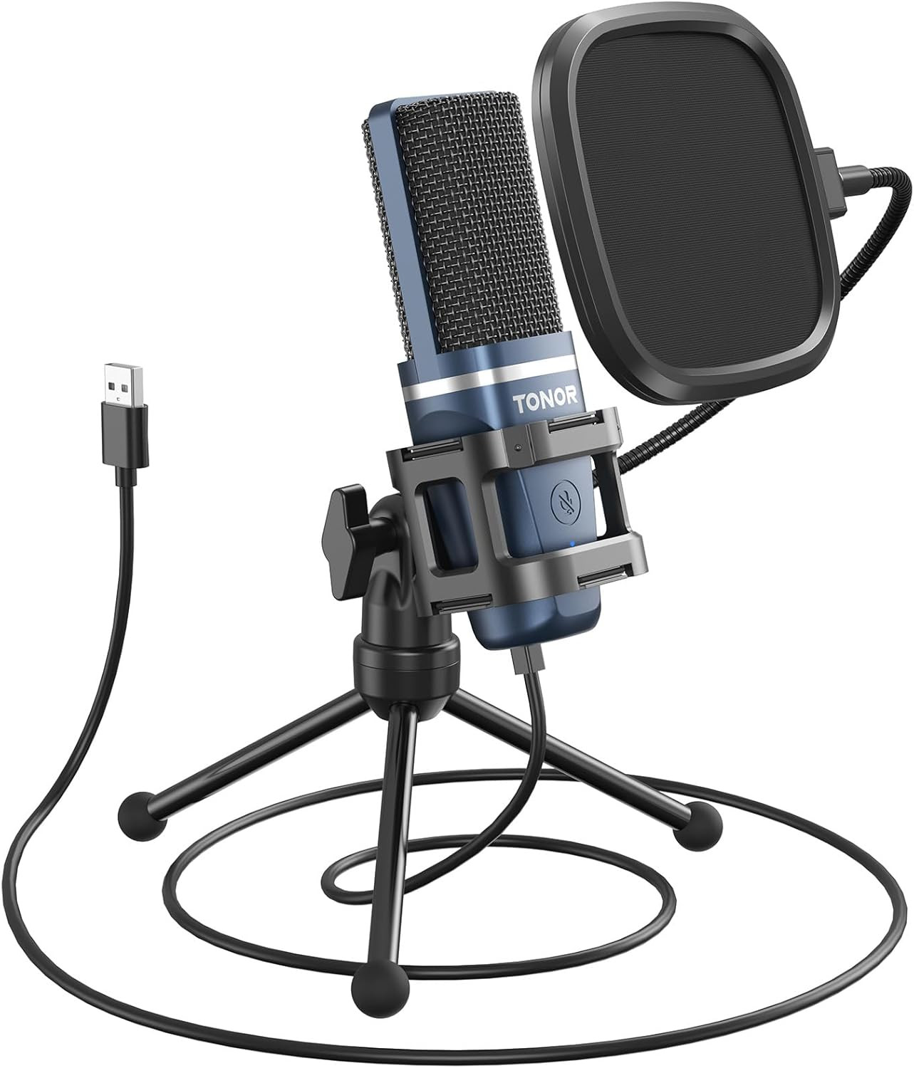 TONOR TC-777 Podcast Microphone, USB Computer Microphone, Cardioid Condenser PC