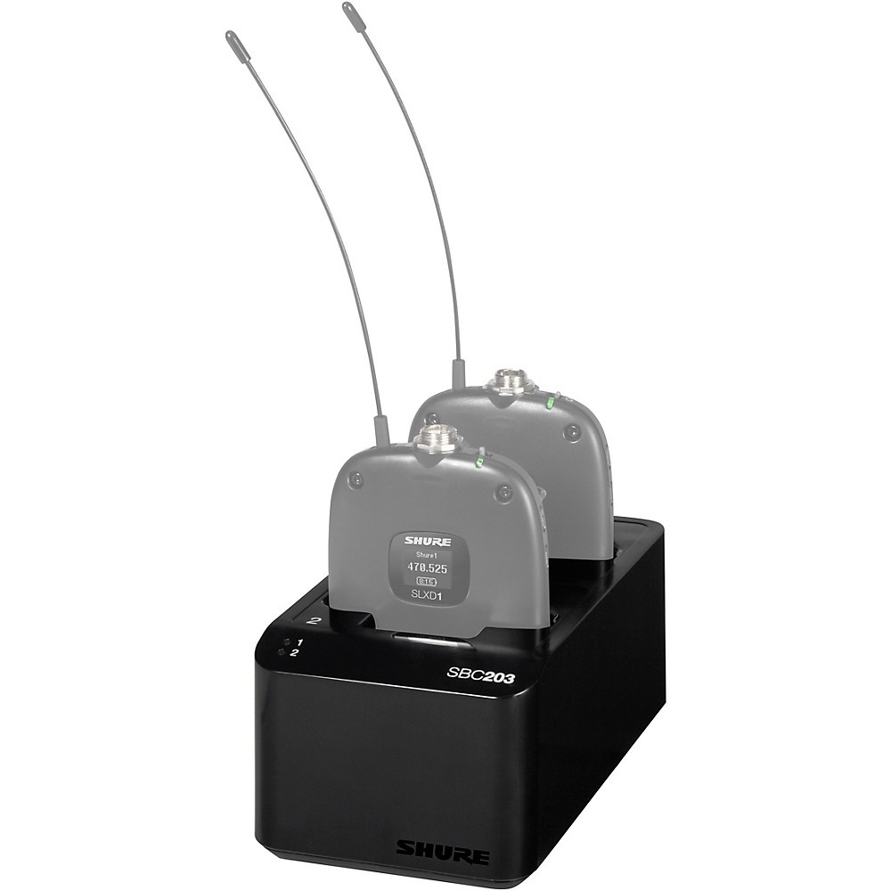 Shure SBC203US Dual Docking Station for SLXD Transmitters and SB903 Battery