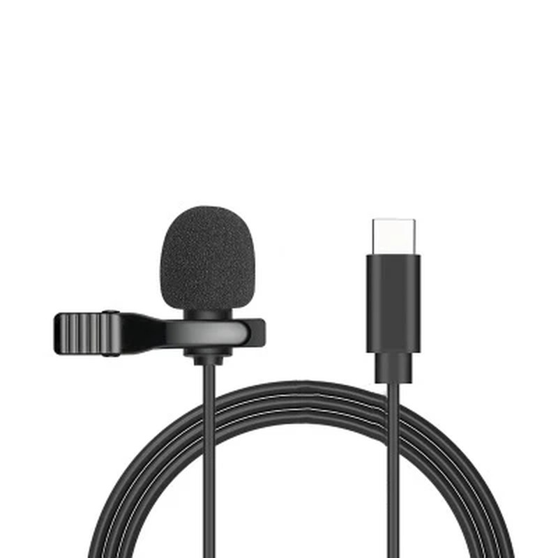 3.5Mm Wired Microfon Mini Microphone Condenser USB Type C Lavalier Clip Professi