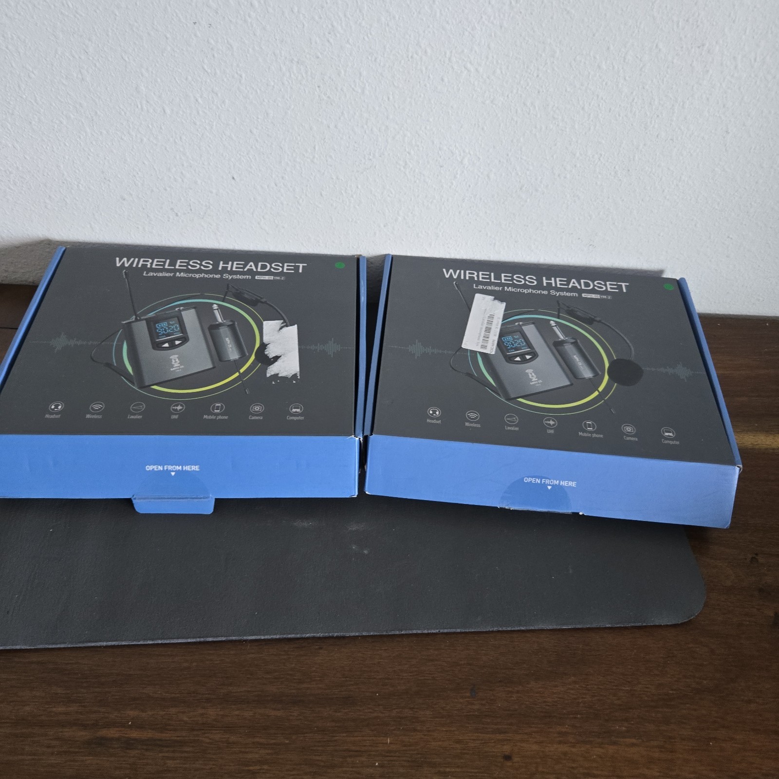 2 MPH-05 YM-2 UHF Wireless Lavalier Microphone System NEW IN BOX w Instructions