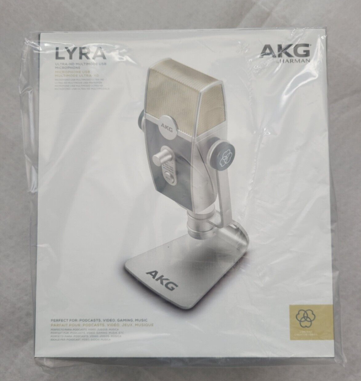 NEW AKG LYRA MICROPHONE 192 kHz -C44 USB, PODCAST, STUDIO, RECORDING, STREAMING
