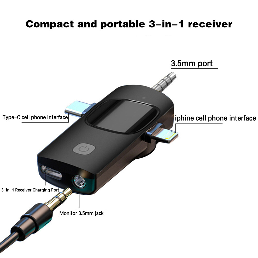 Lavalier Wireless Microphone Audio Video Recording Mini Mic For Android/iphone