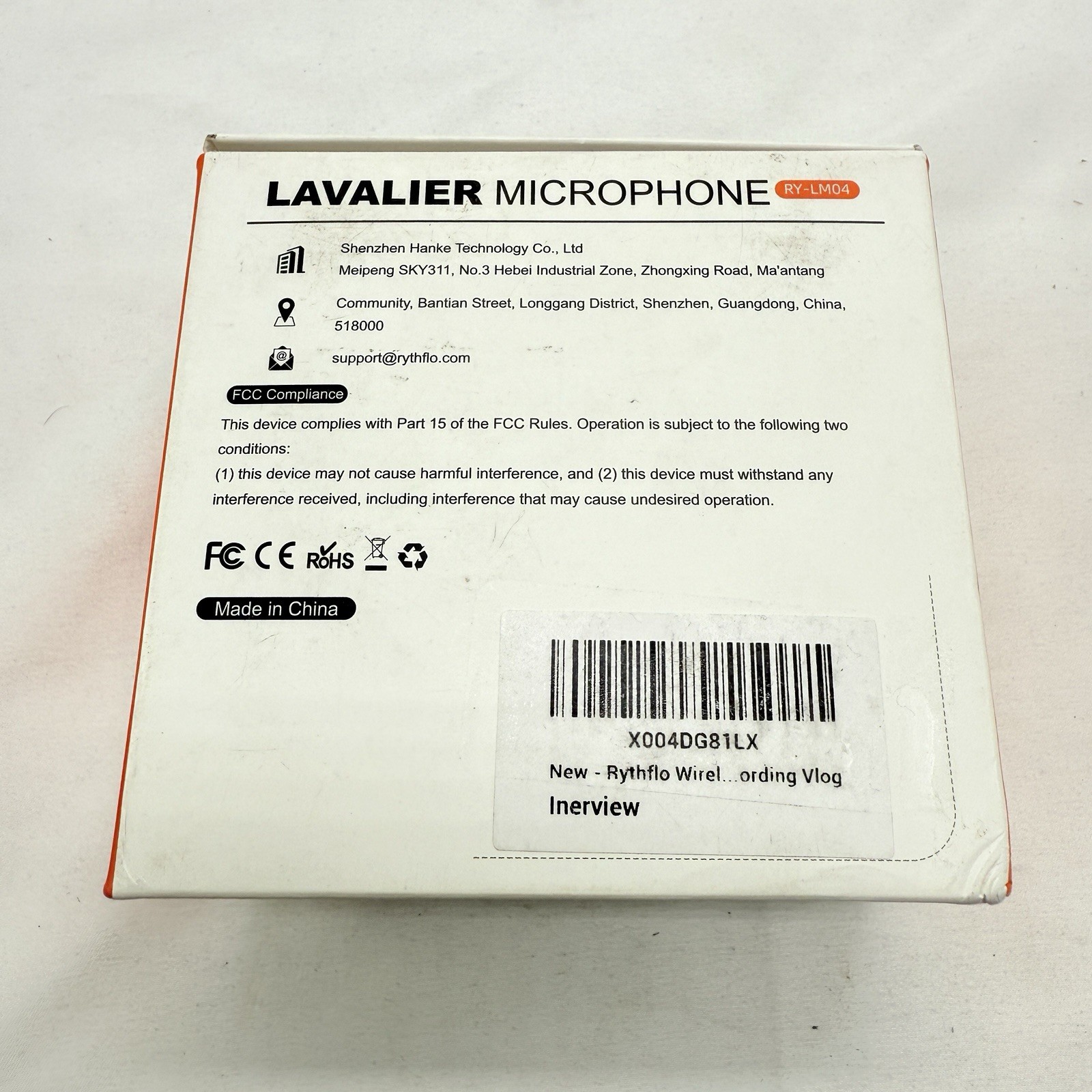Rythflo Wireless Lavalier Microphone for iPhone/Camera/Android/Laptop with Noise