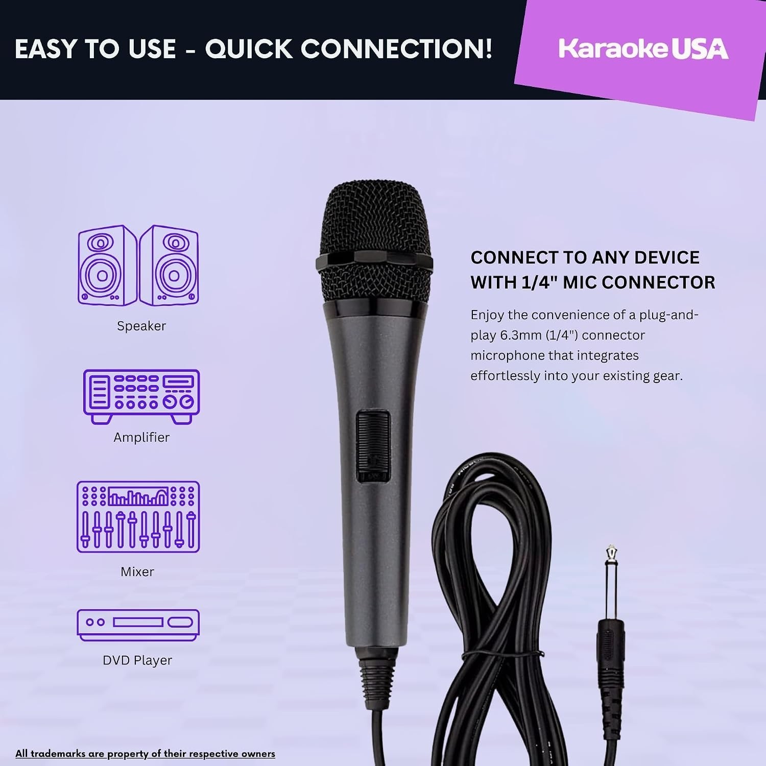 Dynamic Karaoke Microphone M187 – Corded, Black with Unidirectional Pickup