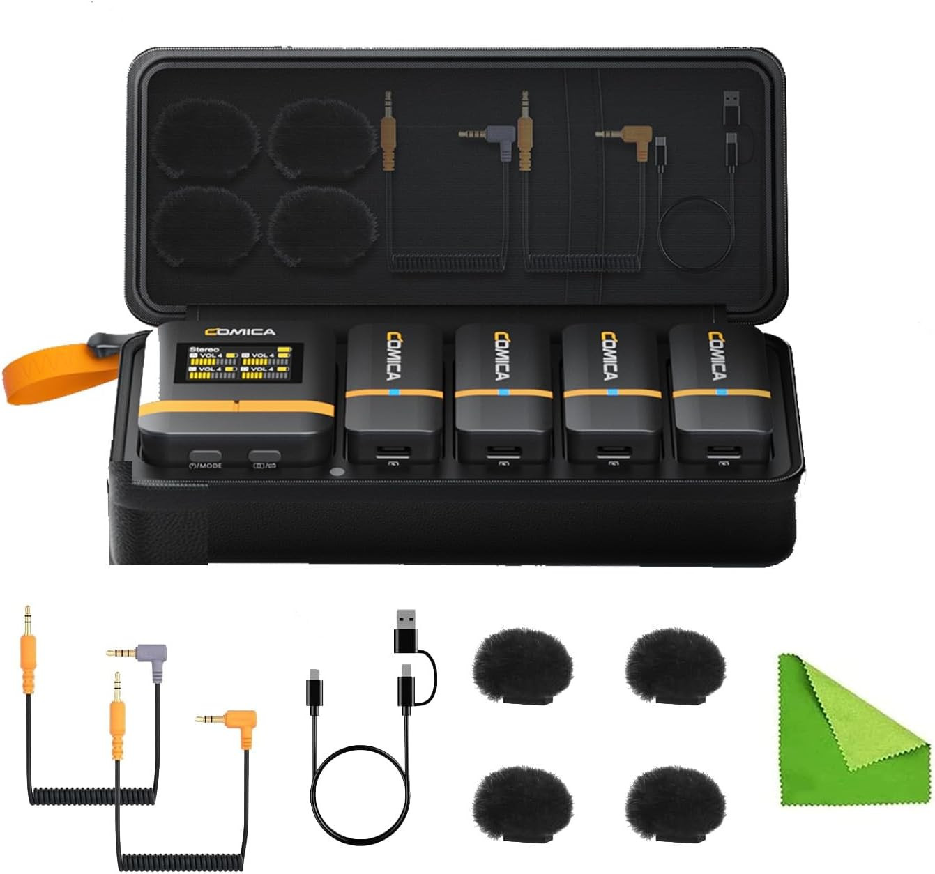 Vimo Q Mini Wireless Lavalier Mic System for Video Recording & Interviews