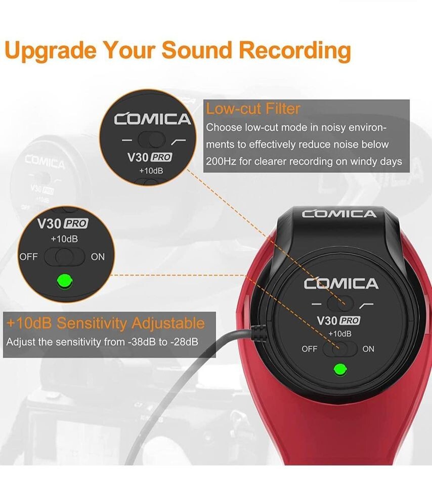 COMICA CVM-V30 PRO Camera Microphone Ultra Ultra Cardioid Directional Condenser