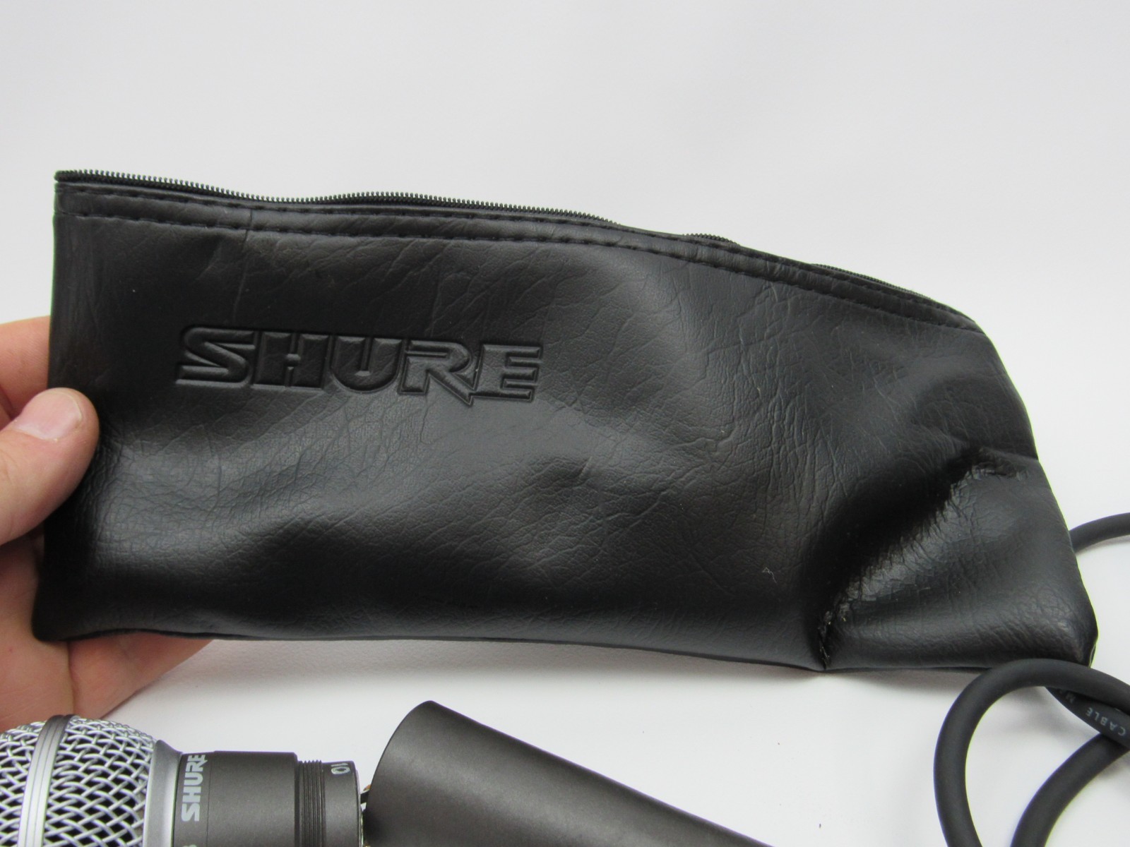 Shure SM58 Dynamic Handheld Vocal Microphone XLR Black w/ Pouch NEEDS REPAIRED