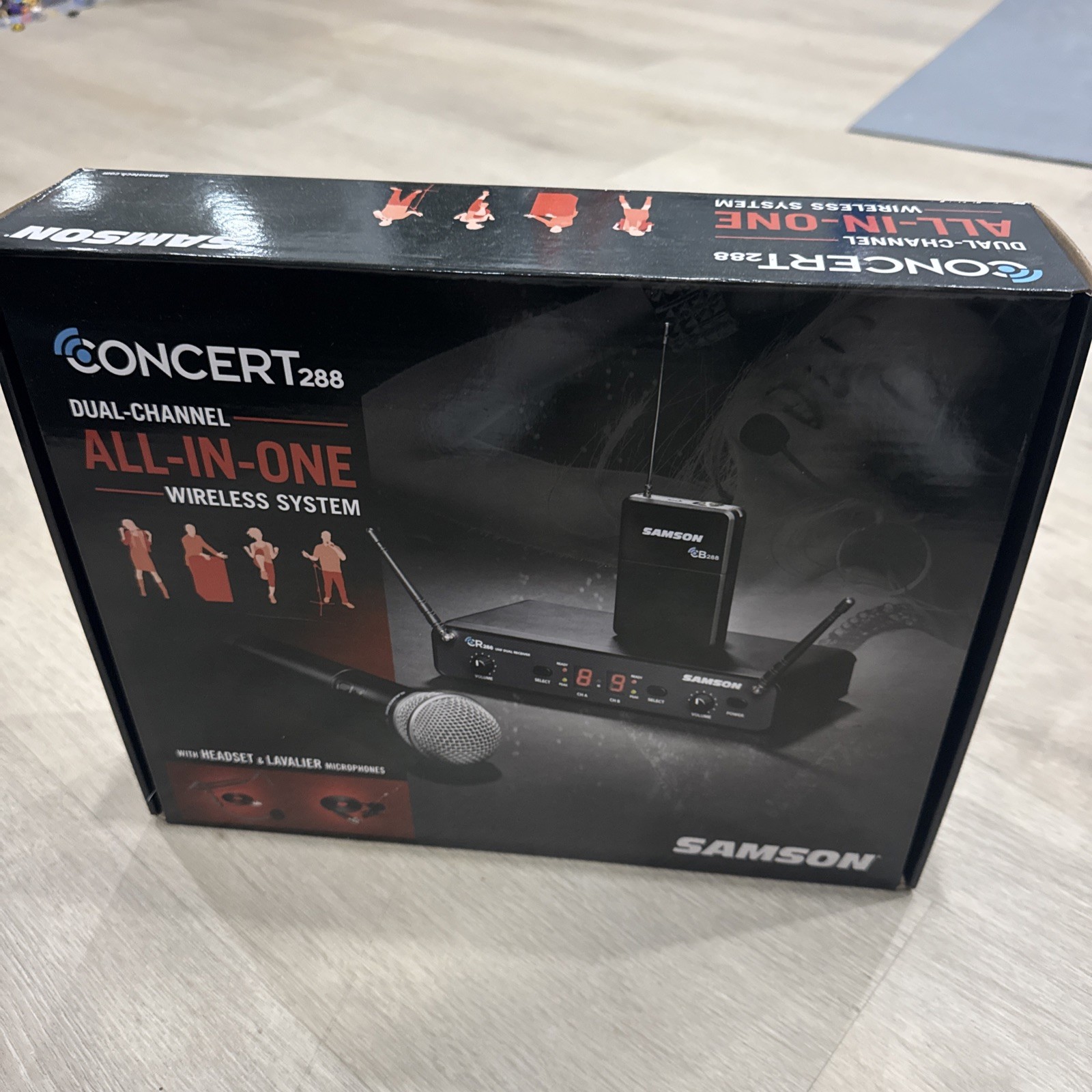 Samson Concert 288 All-In-One UHF Beltpack Lavalier Headset Wireless Mic System