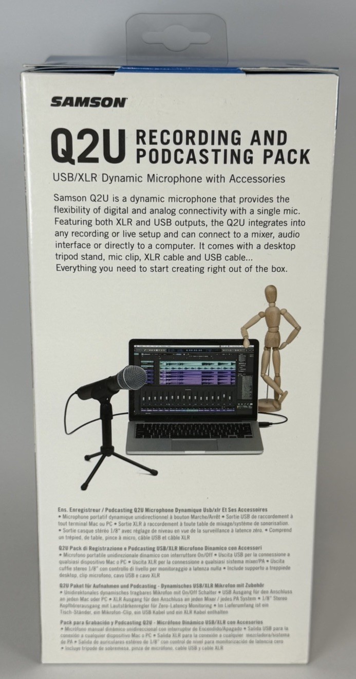 SAMSON Q2U RECORDING & PODCASTING MICROPHONE PACK *NEW*
