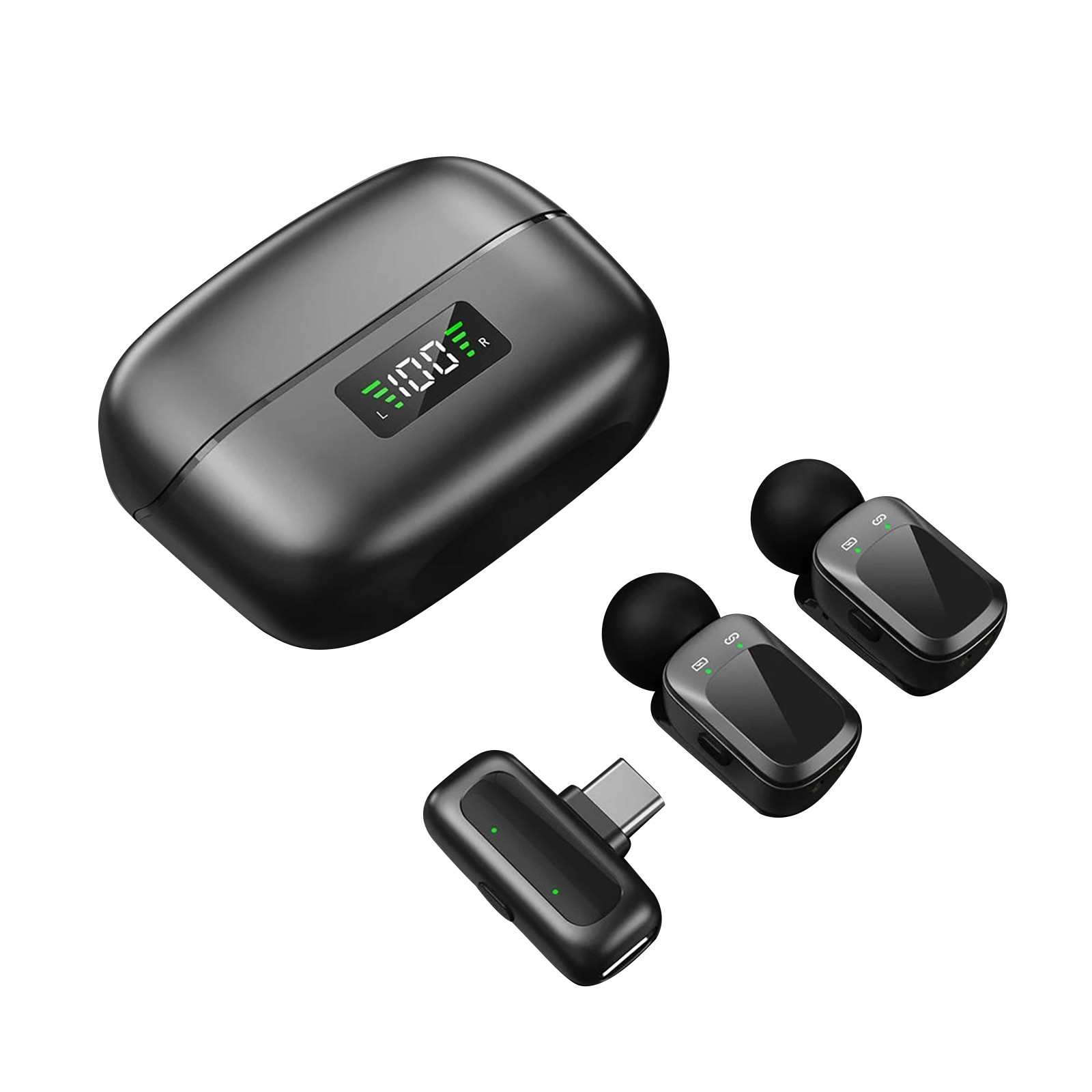 Mini Wireless Microphone for Type-C Smartphone 2.4G Lavalier Video Recording