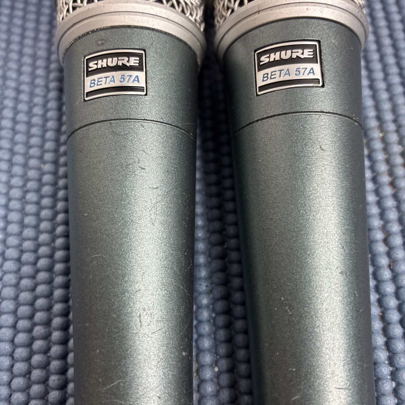 Lot Of 2 Shure Beta 57A Wired Handheld/Stand-Held Microphone, XLR 3-Pin, Gray