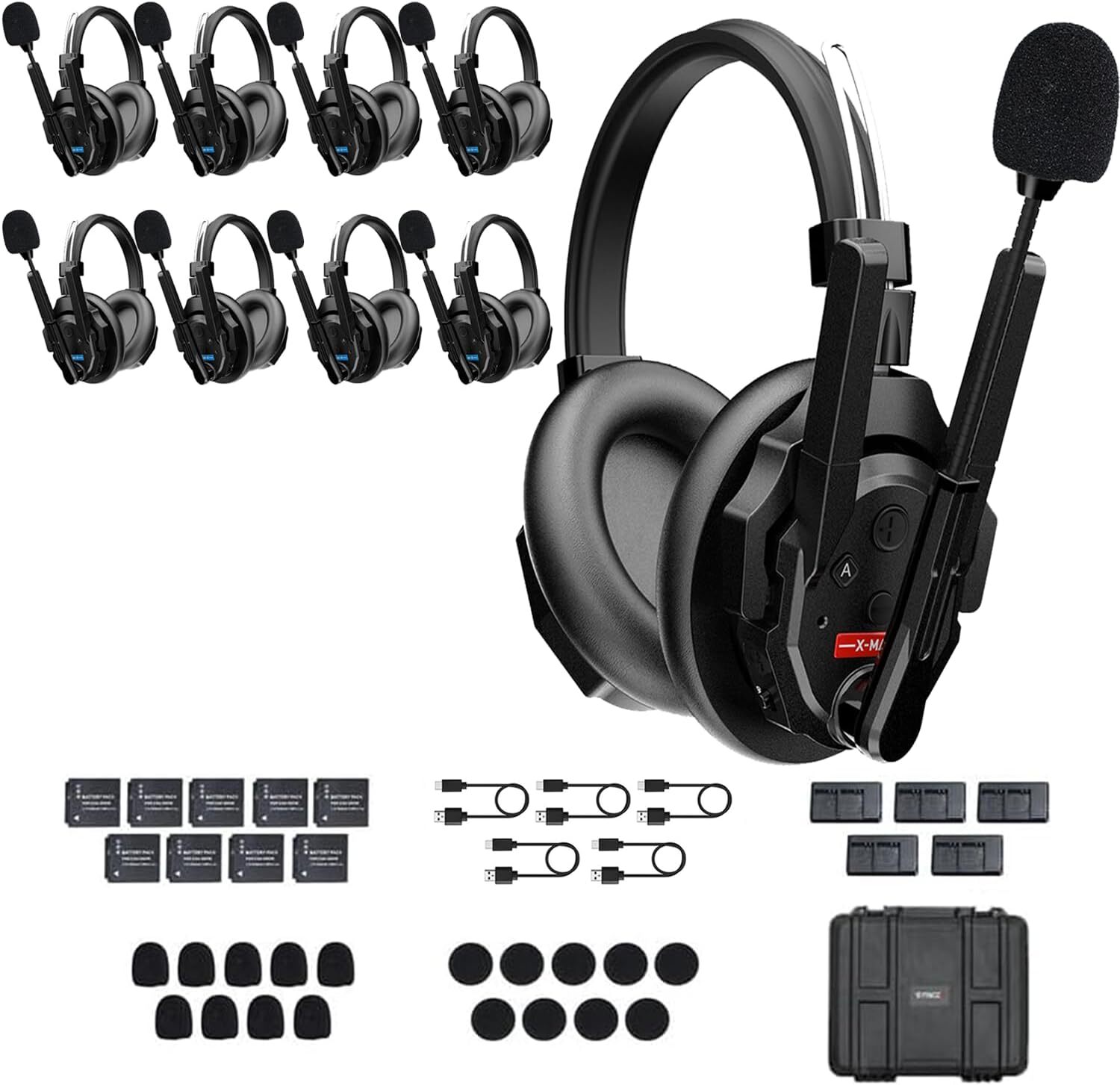 SYNCO XTalk XMax X9 2.4G Full-Duplex Wireless Intercom Headset System 500 Meters