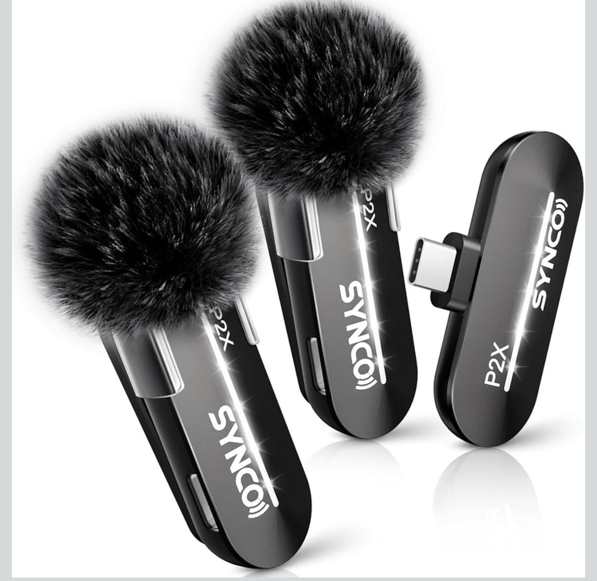 ✨NEW Synco Wireless Microphones For USBC Phones 48kHz/24-bit HiFi; P2XT (2Tx1Rx)