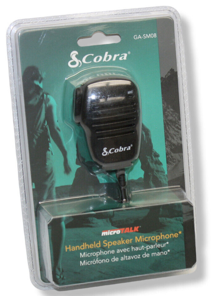 Cobra GA-SM08 Handheld Speaker Microphone For 2 Way Radio Attached 3.5mm Jack