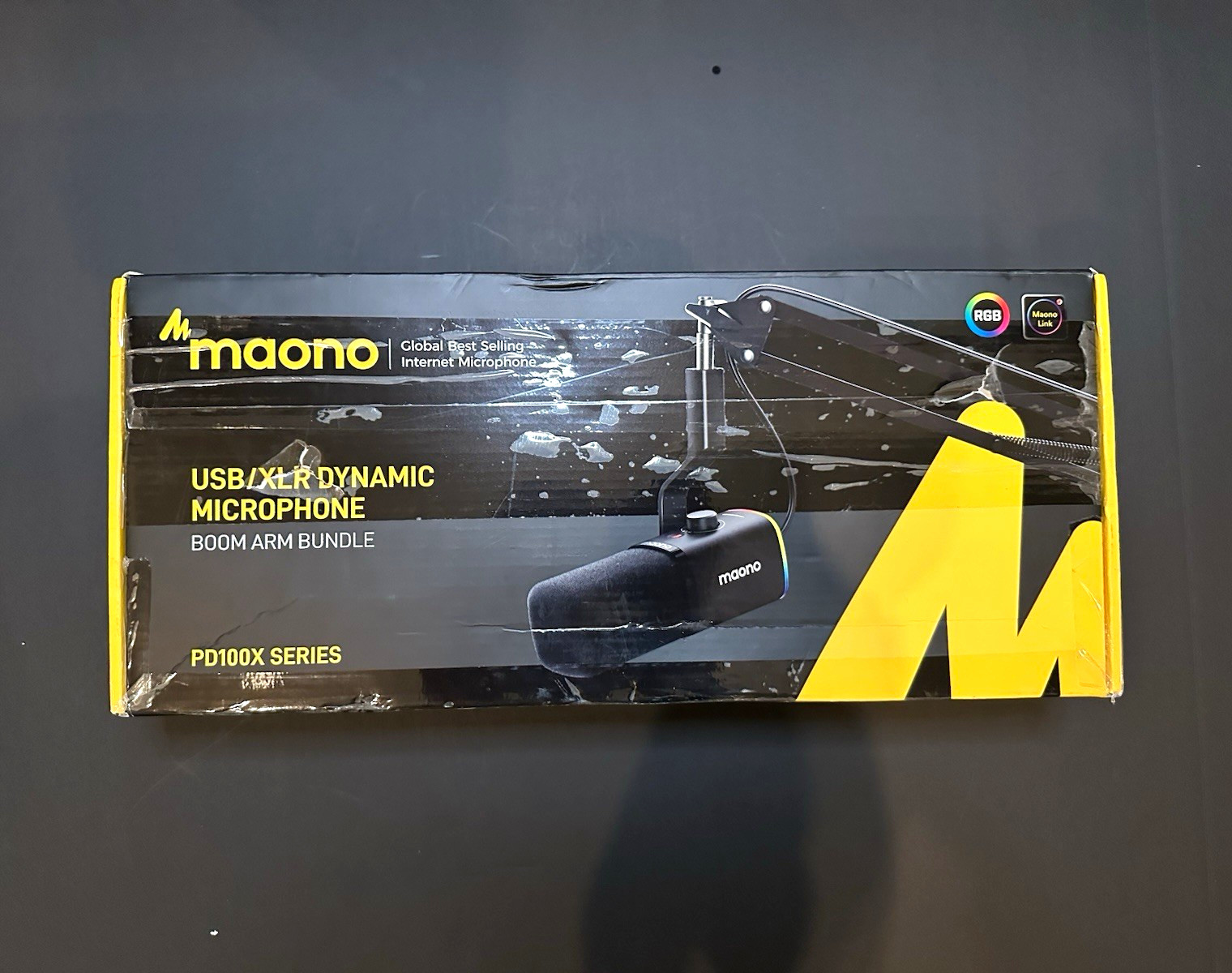MAONO PD100X USB-C/XLR Dynamic Cardioid Microphone Boom Arm NEW OPEN BOX