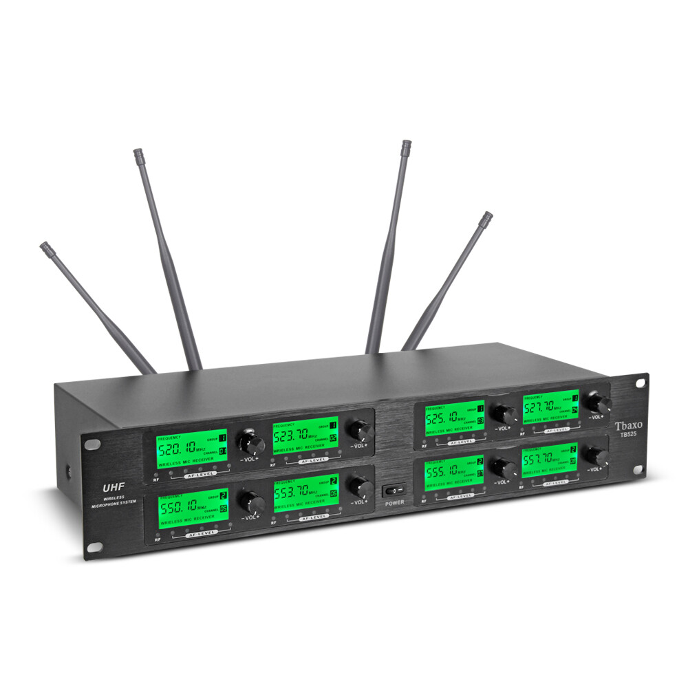 8 Channel Pro Audio Wireless Microphone System UHF 8 Handheld Metal Dynamic Mic