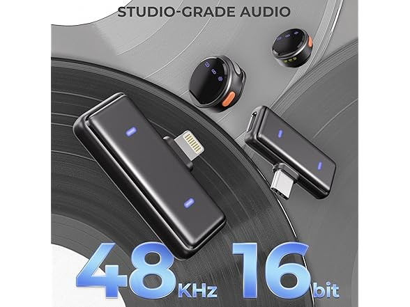 Moman Coin Wireless Lavalier Microphone for iPhone/Android/Camera/Laptop/PC New