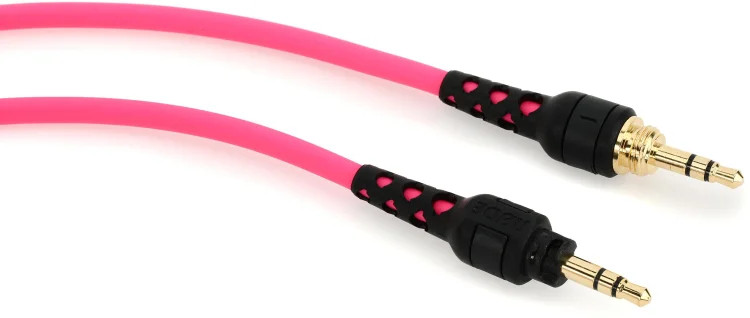 Rode Rode NTH-100 3.5mm to 3.5mm TRS Cable – 7.9-foot, Pink