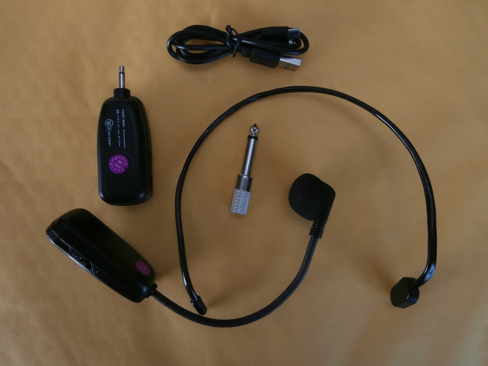 XIAOKOA 2.4G Wireless Microphone Headset, 50m Stable Transmission, Dual Micro US