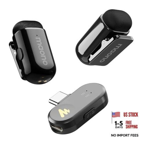 Wave T1 Mini Lavalier Microphone for Type C without Charging Case Black