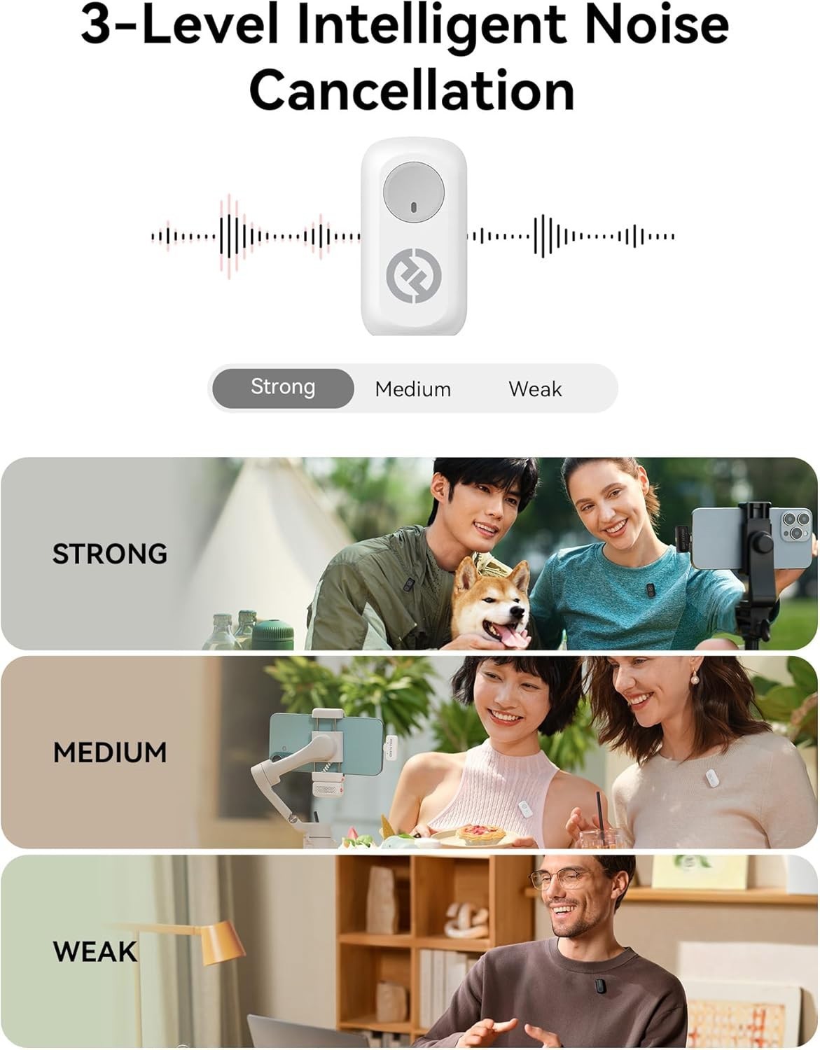 Hollyland LARK A1 Combo 2-Person Smartphone Wireless Lavalier Microphone System