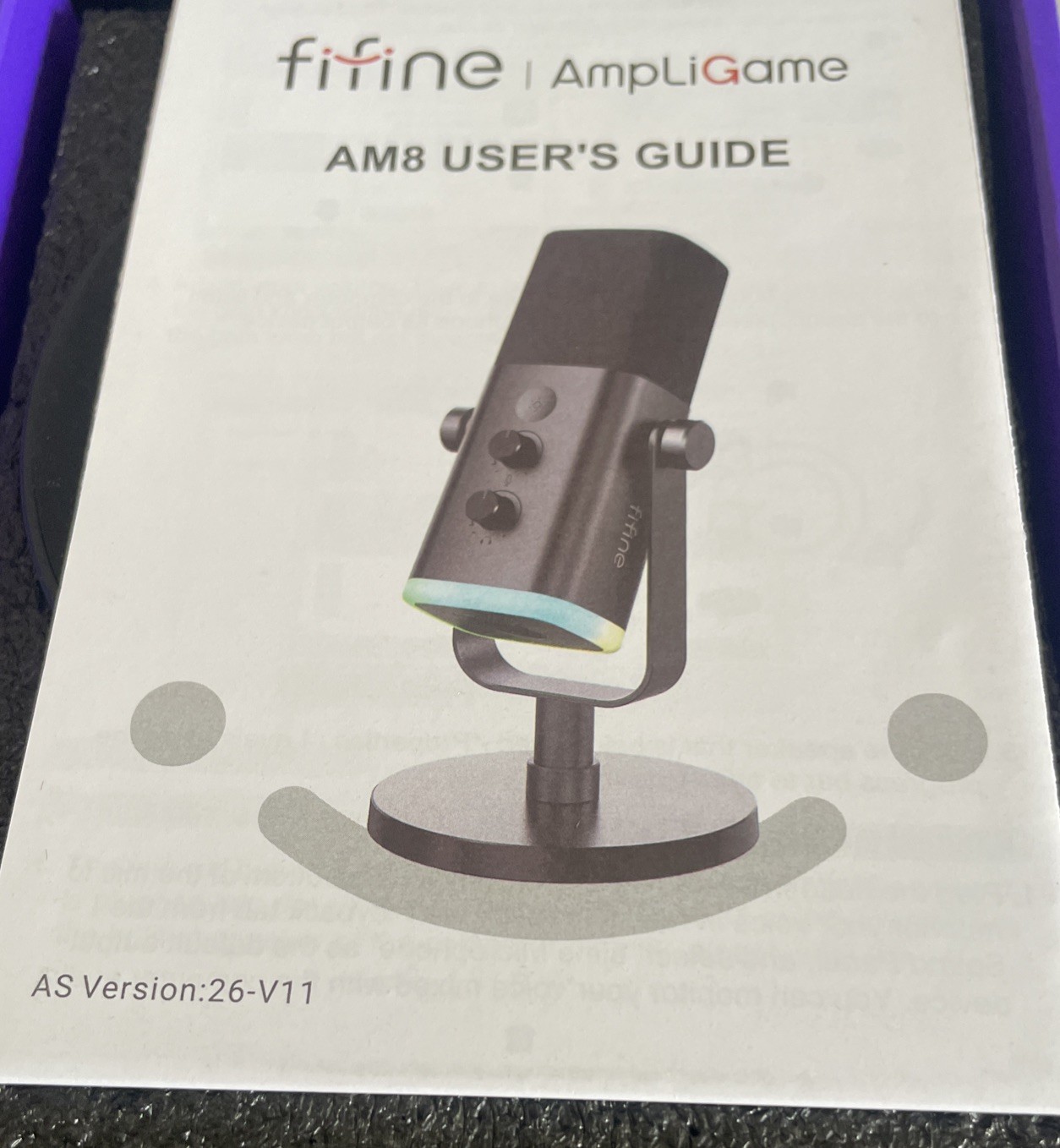 FiFine AM8 XLR/USB Dynamic Microphone Black NEW OPEN BOX