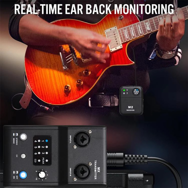 M2 Portable Wireless Monitoring Receiver with Wired Earphones, M2