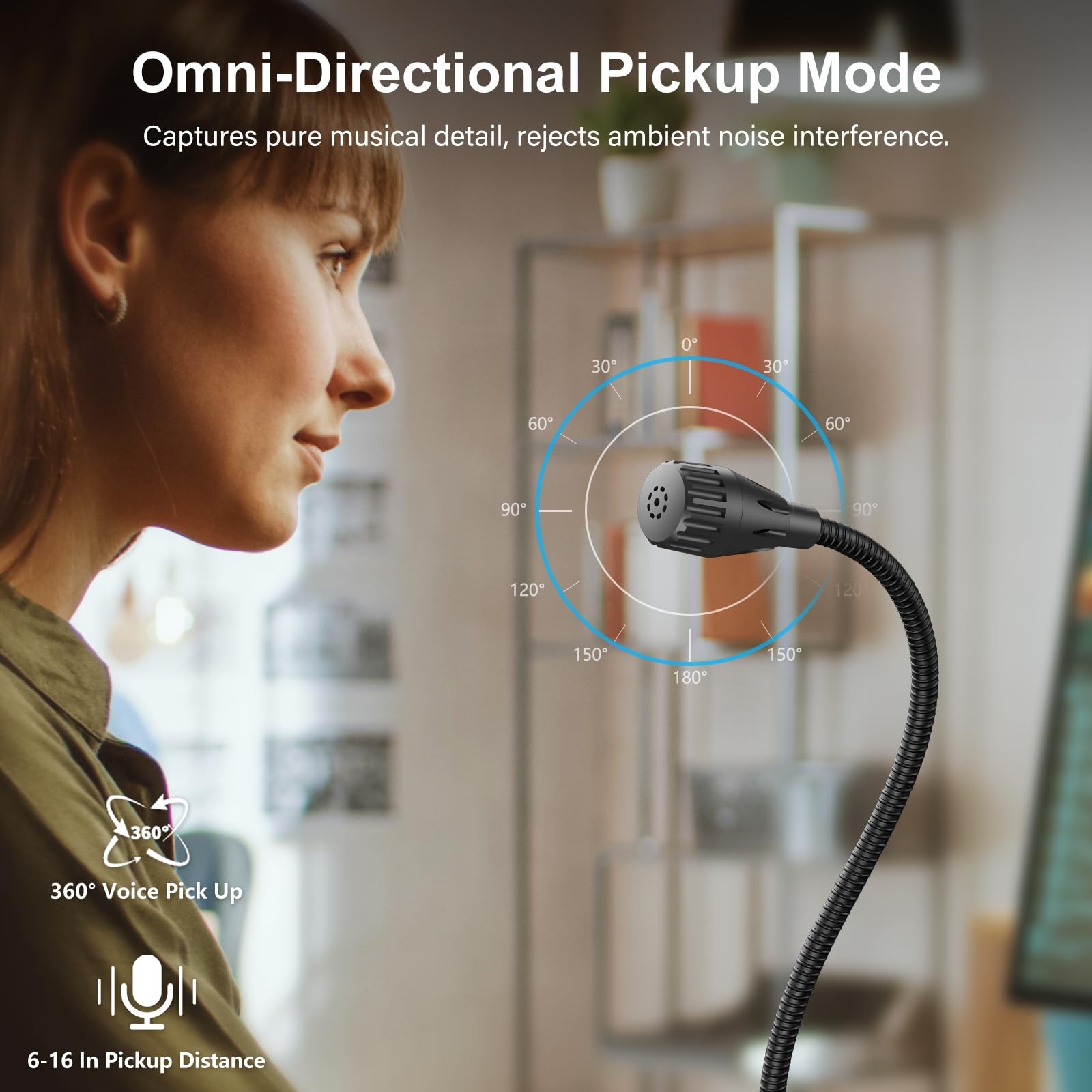 CMOCIIY Plug & Play USB Computer Microphone, Flexible Gooseneck & Mute Button…