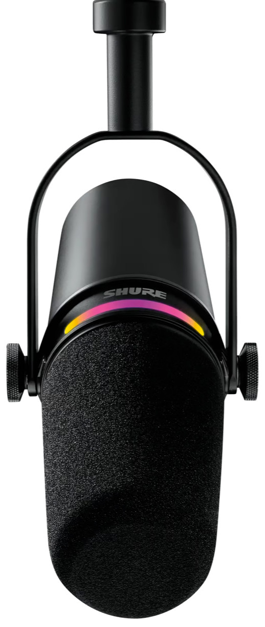 Shure MV7+-K Podcast Microphone With Customizable LED Touch Panel & DSP Features