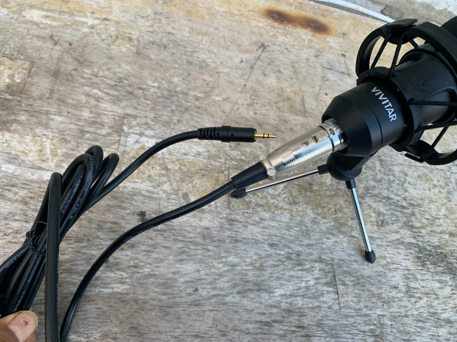 Vivitar VIVMIC826 Podcast Desk Mount Microphone Mic With Tripod Stand & Cord