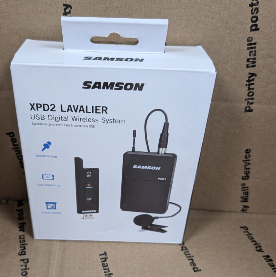 (NEW!) Samson XPD2 Lavalier USB Digital Wireless System-Black