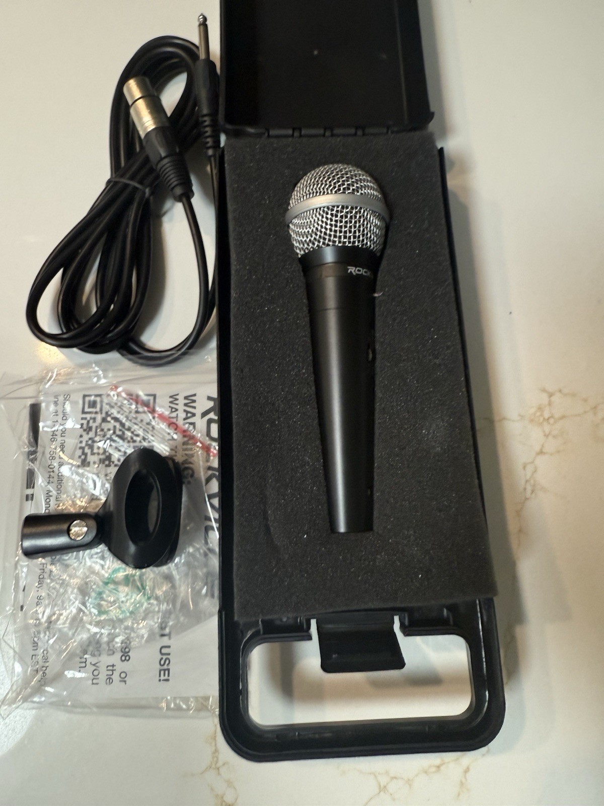 Rockville RMC-XLR High Performance Hand Held Dynamic Vocal Microphone With Case