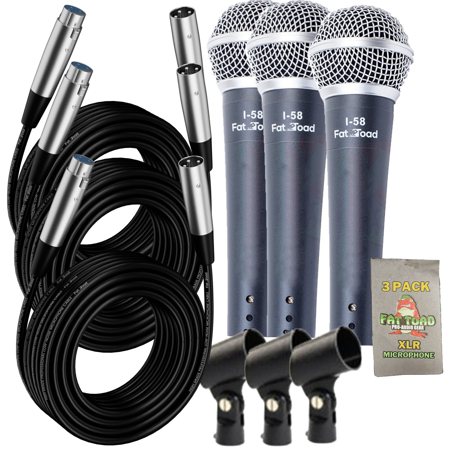 Instrument Vocal Microphones – Wired Singing Handheld Recording Studio Mic PACK