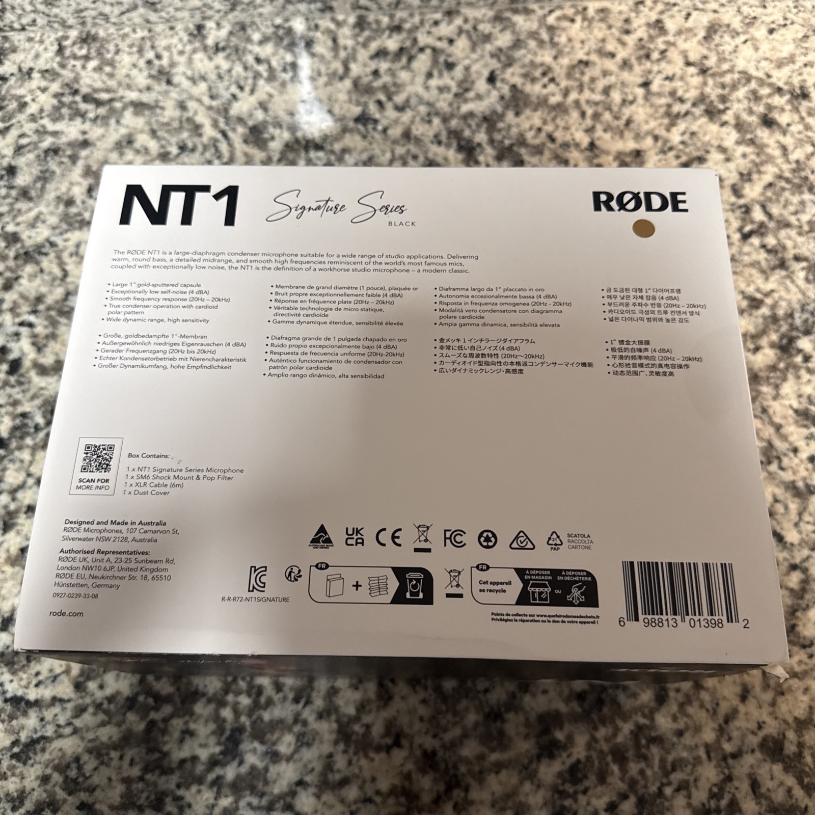 RODE NT1 Signature Series Black New Never Opened!