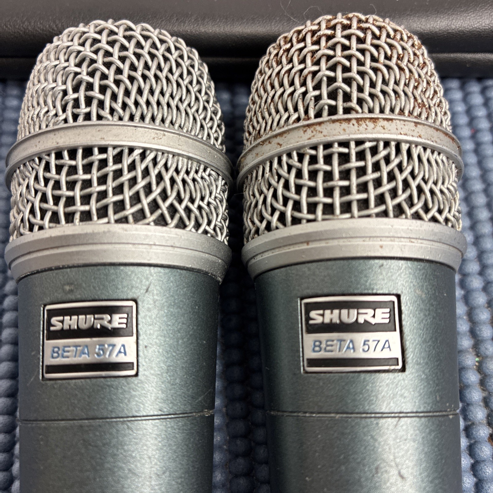 Lot Of 2 Shure Beta 57A Wired Handheld/Stand-Held Microphone, XLR 3-Pin, Gray