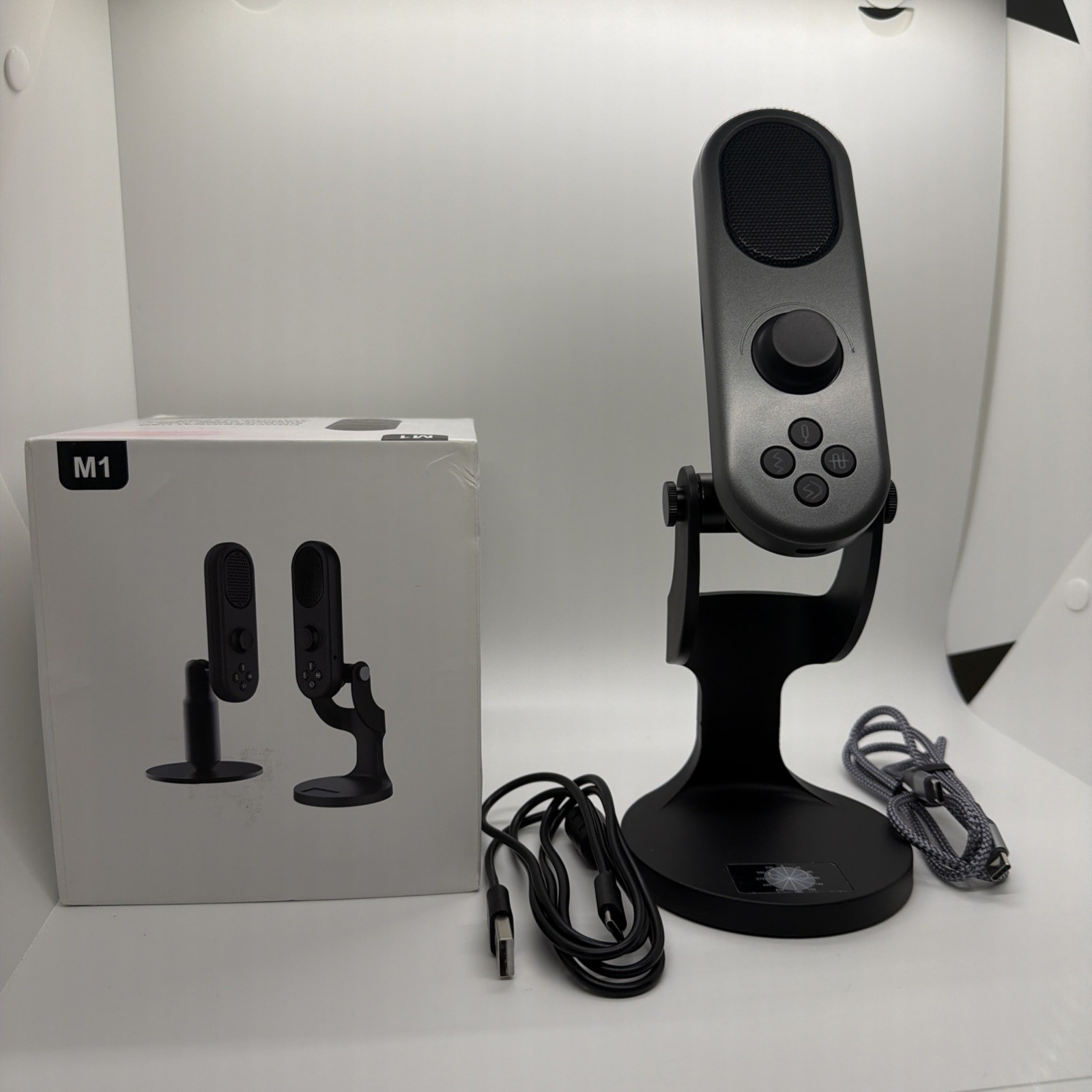 M1 USB Microphone Plug & Play MIC Noise Cancelling 360°