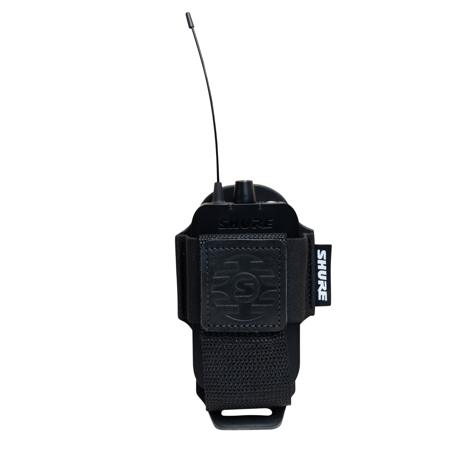 Shure by Gator Premium Black Leather Wireless Bodypack Transmitter Pouch