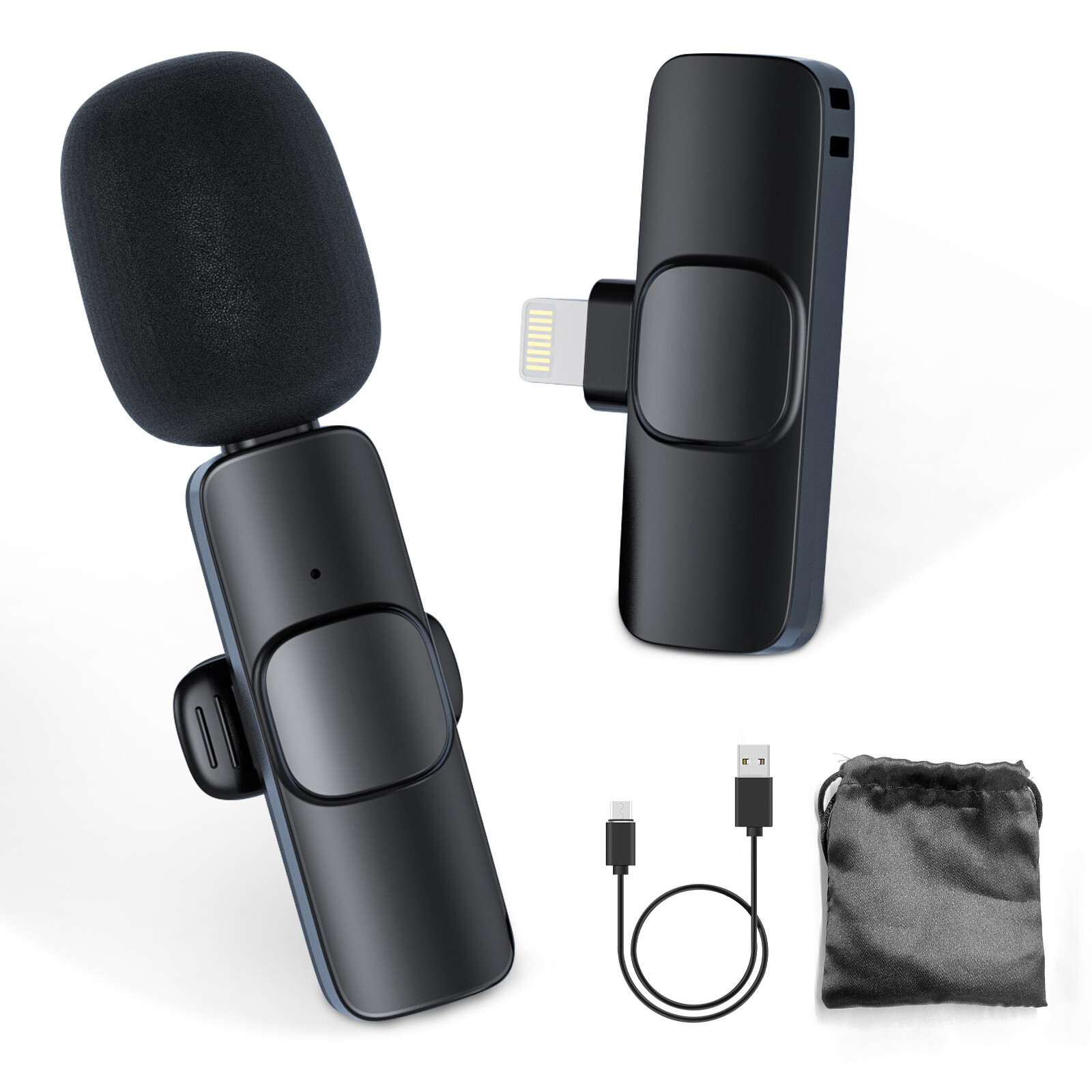 MOMAN CP1(A) Wireless Lavalier Microphone For iPhone Video Recording Vlog