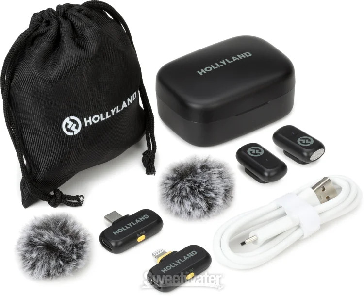 Hollyland LARK A1 Combo Digital Wireless Microphone System – Space Gray