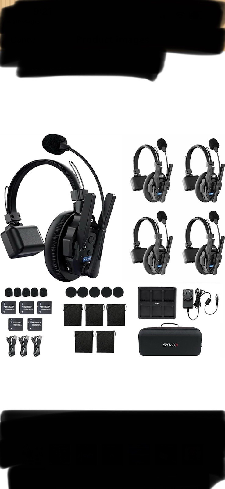 SYNCO XTALK XPRO5 Wireless Intercom Headset 2.4GHz System 5 Person 500m/1640ft