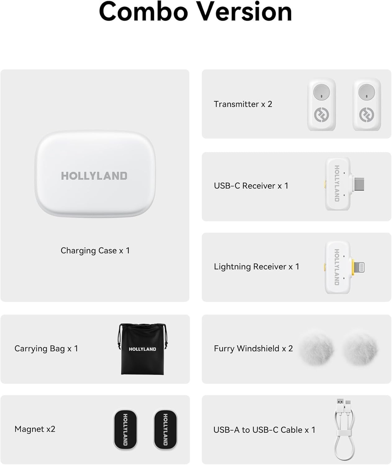 Hollyland LARK A1 Combo 2-Person Smartphone Wireless Lavalier Microphone System
