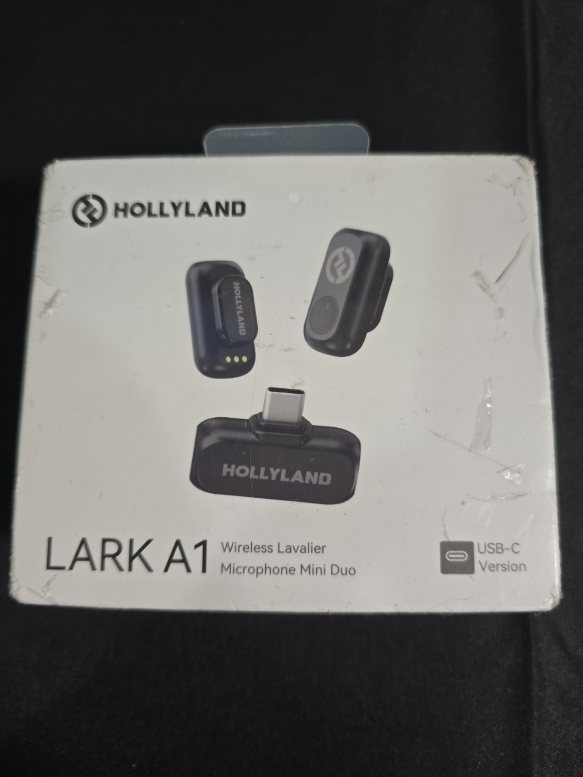 New – Hollyland LARK A1 Wireless Lavalier Mic Duo Dual Channel USB-C Space Gray