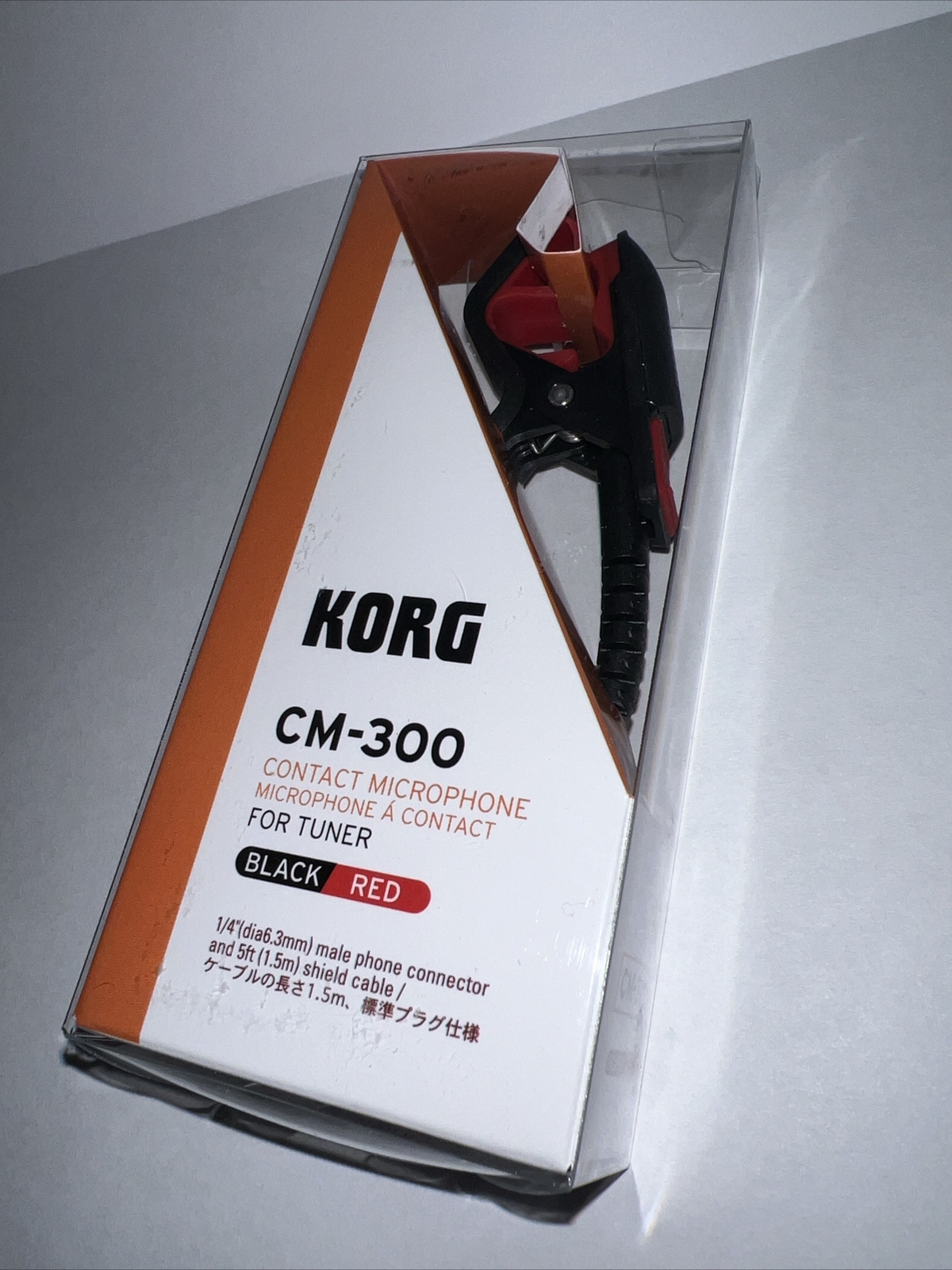 GENUINE Korg CM300 Clip On Contact pick Up / Microphone Black for use with tuner